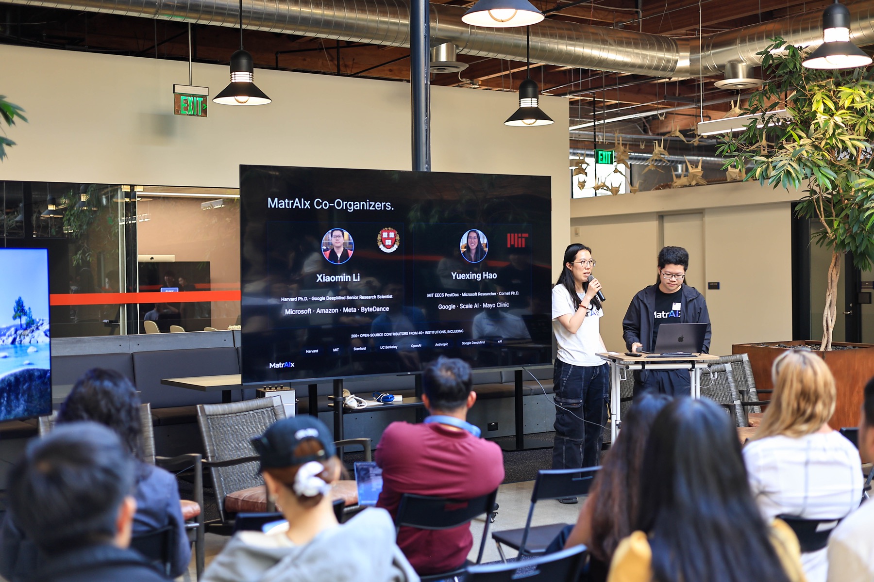 The MatrAIx presentation on screen during a live session at AI Infra Signal